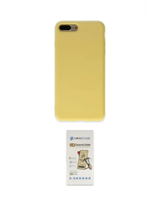 ieg™ iPhone 7 Plus Kılıf Ahenk Serisi - Siyah Mat Seramik Nano Ekran Koruyucu