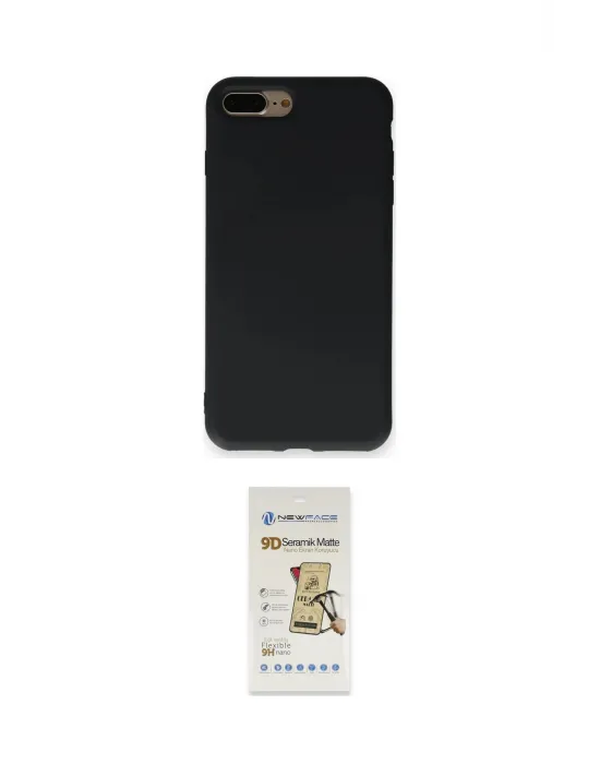 ieg™ iPhone 7 Plus Kılıf Ahenk Serisi - Siyah Mat Seramik Nano Ekran Koruyucu