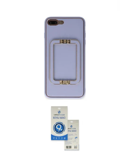 ieg™ iPhone 7 Plus Kılıf Kozmos Minimal Prime - Şeffaf Royal Nano Ekran Koruyucu