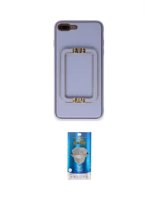 ieg™ iPhone 7 Plus Kılıf Kozmos Minimal Prime - Şeffaf Royal Nano Ekran Koruyucu