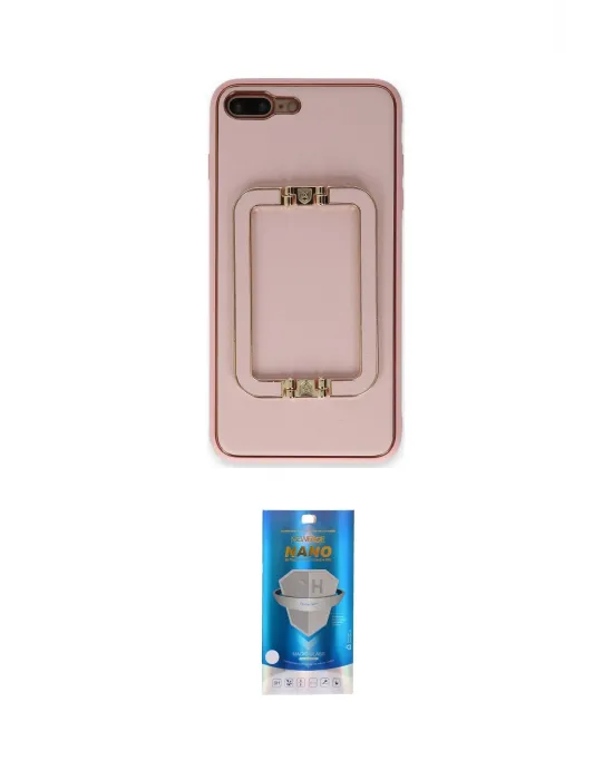ieg™ iPhone 7 Plus Kılıf Kozmos Minimal Prime - Şeffaf Royal Nano Ekran Koruyucu