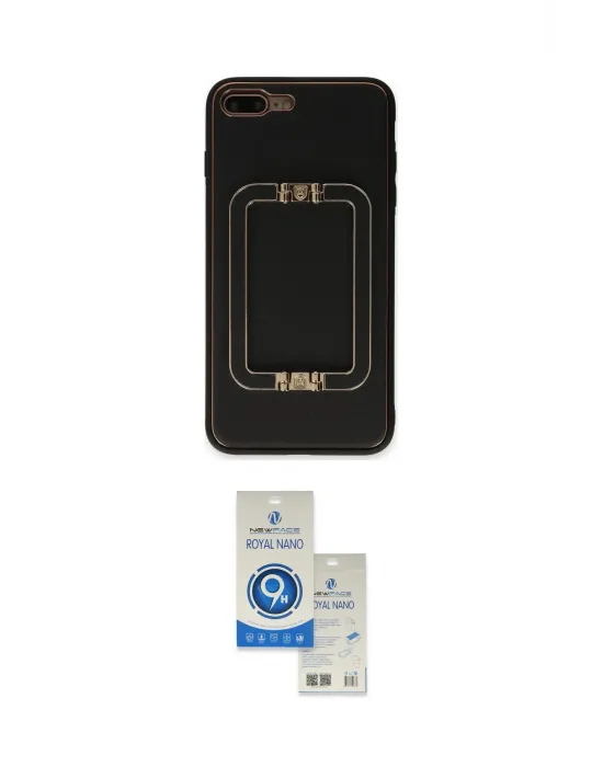ieg™ iPhone 7 Plus Kılıf Kozmos Minimal Prime - Şeffaf Royal Nano Ekran Koruyucu