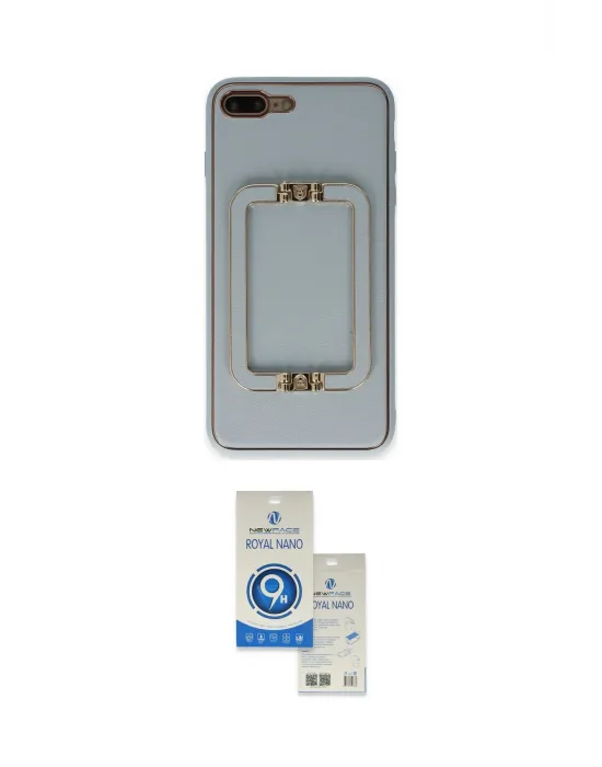 ieg™ iPhone 7 Plus Kılıf Kozmos Minimal Prime - Şeffaf Royal Nano Ekran Koruyucu