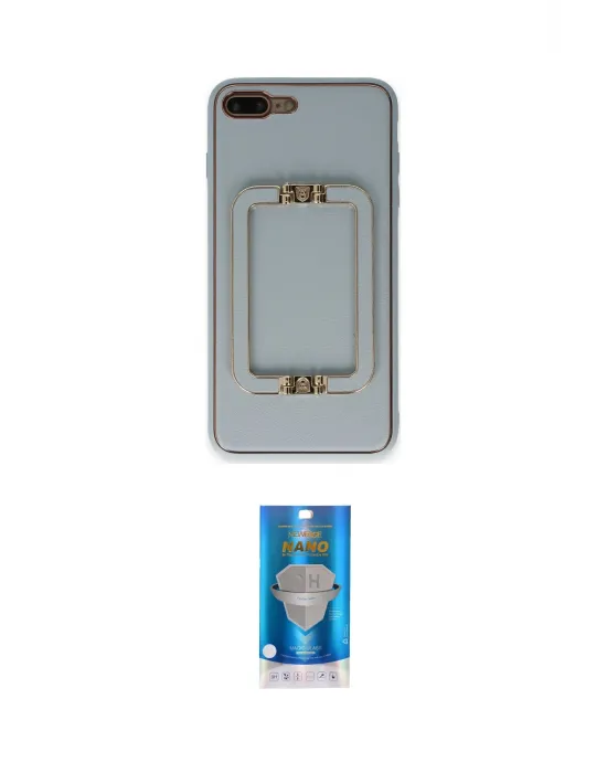ieg™ iPhone 7 Plus Kılıf Kozmos Minimal Prime - Şeffaf Royal Nano Ekran Koruyucu