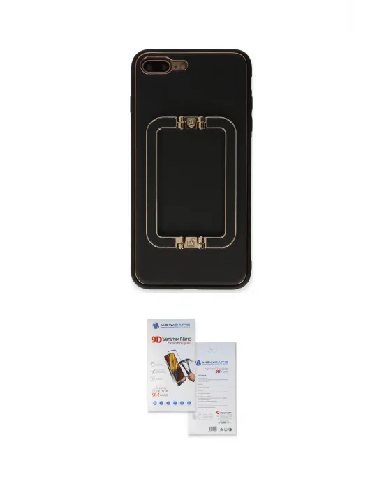 ieg™ iPhone 7 Plus Kılıf Kozmos Minimal Prime - Siyah Seramik Nano Ekran Koruyucu
