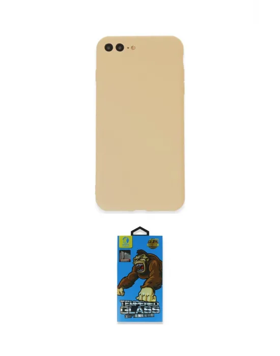 ieg™ iPhone 7 Plus Kılıf Kozmos Yansıma Özel Seri - Beyaz 18D Cam Ekran Koruyucu