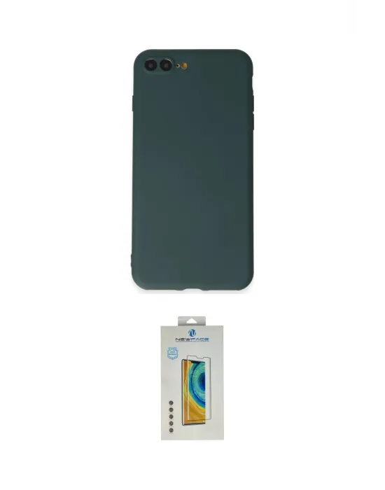 ieg™ iPhone 7 Plus Kılıf Kozmos Yansıma Özel Seri - Siyah Polymer Nano Ekran Koruyucu
