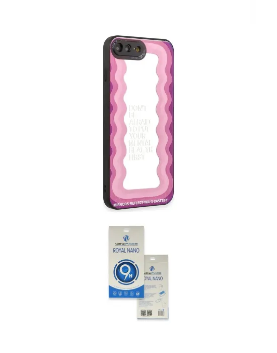 ieg™ iPhone 7 Plus Kılıf Odak Klasik Serisi - Şeffaf Royal Nano Ekran Koruyucu
