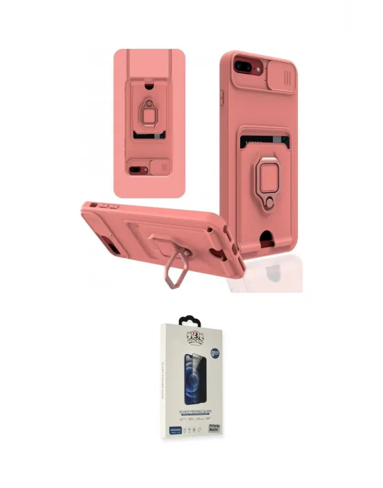 ieg™ iPhone 7 Plus Kılıf Vadi Form Prime - Beyaz Bilvis Hayalet Cam Ekran Koruyucu