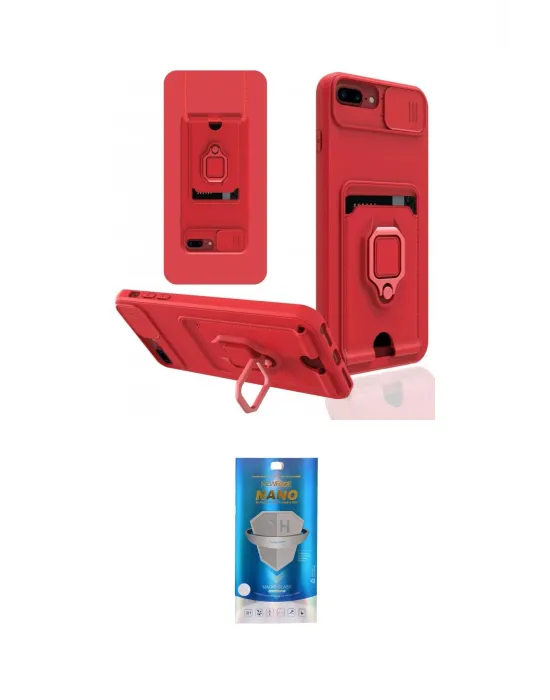 ieg™ iPhone 7 Plus Kılıf Vadi Form Prime - Şeffaf Royal Nano Ekran Koruyucu