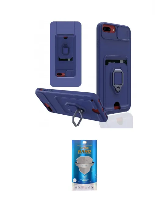 ieg™ iPhone 7 Plus Kılıf Vadi Form Prime - Şeffaf Royal Nano Ekran Koruyucu
