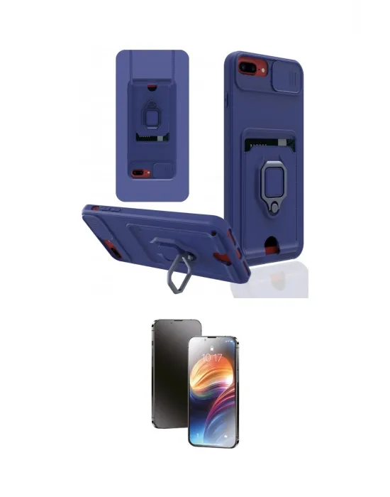 ieg™ iPhone 7 Plus Kılıf Vadi Form Prime - Siyah 3D Antistatik Mat Seramik Nano Ekran Koruyucu