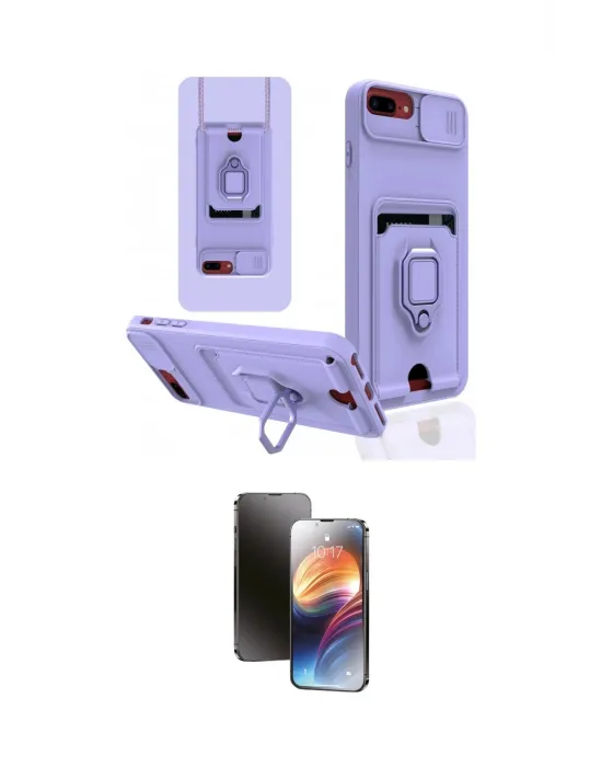 ieg™ iPhone 7 Plus Kılıf Vadi Form Prime - Siyah 3D Antistatik Mat Seramik Nano Ekran Koruyucu