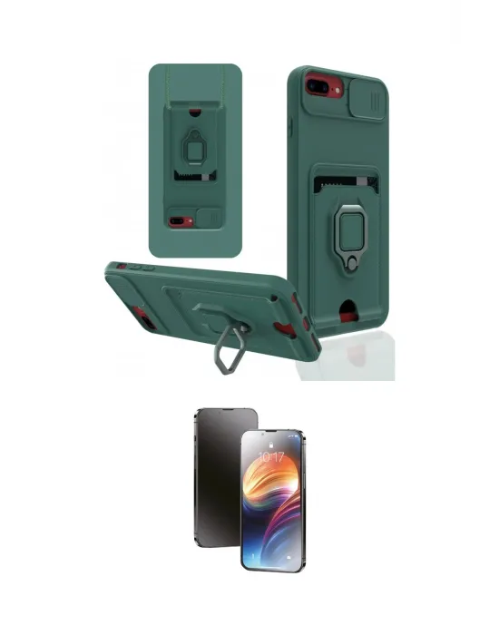 ieg™ iPhone 7 Plus Kılıf Vadi Form Prime - Siyah 3D Antistatik Mat Seramik Nano Ekran Koruyucu