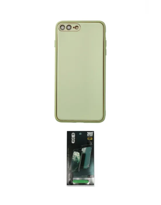 ieg™ iPhone 7 Plus Kılıf Yadigar Klasik - Şeffaf 360 Full Body Arka Koruyucu