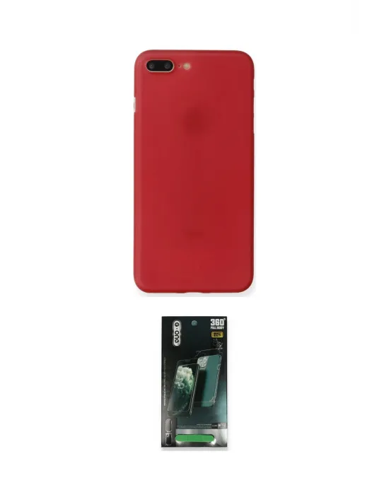 ieg™ iPhone 7 Plus Kılıf Yadigar Yansıma Serisi - Şeffaf 360 Full Body Arka Koruyucu