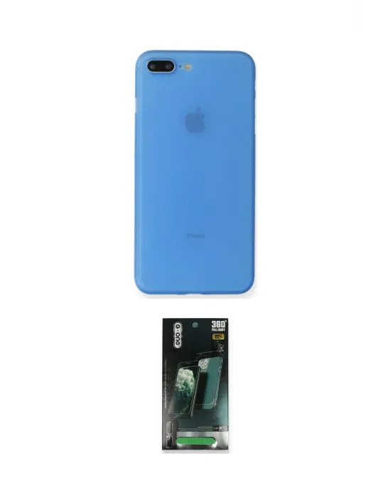 ieg™ iPhone 7 Plus Kılıf Yadigar Yansıma Serisi - Şeffaf 360 Full Body Arka Koruyucu