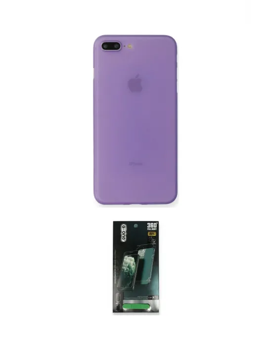 ieg™ iPhone 7 Plus Kılıf Yadigar Yansıma Serisi - Şeffaf 360 Full Body Arka Koruyucu