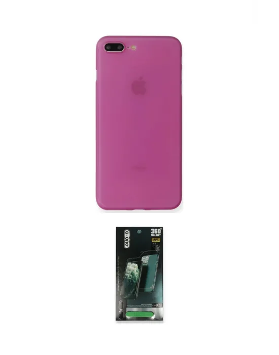 ieg™ iPhone 7 Plus Kılıf Yadigar Yansıma Serisi - Şeffaf 360 Full Body Arka Koruyucu
