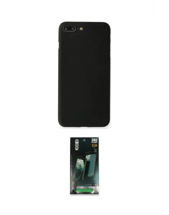 ieg™ iPhone 7 Plus Kılıf Yadigar Yansıma Serisi - Şeffaf 360 Full Body Arka Koruyucu