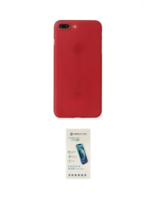 ieg™ iPhone 7 Plus Kılıf Yadigar Yansıma Serisi - Şeffaf Pasifik Cam Ekran Koruyucu