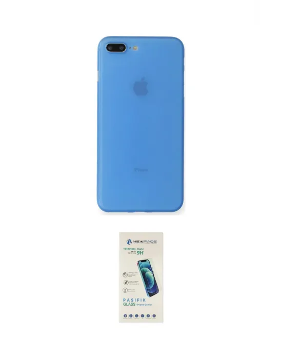 ieg™ iPhone 7 Plus Kılıf Yadigar Yansıma Serisi - Şeffaf Pasifik Cam Ekran Koruyucu