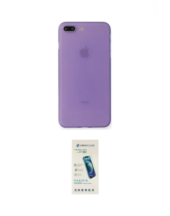 ieg™ iPhone 7 Plus Kılıf Yadigar Yansıma Serisi - Şeffaf Pasifik Cam Ekran Koruyucu