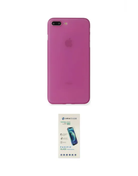 ieg™ iPhone 7 Plus Kılıf Yadigar Yansıma Serisi - Şeffaf Pasifik Cam Ekran Koruyucu