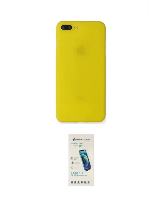 ieg™ iPhone 7 Plus Kılıf Yadigar Yansıma Serisi - Şeffaf Pasifik Cam Ekran Koruyucu