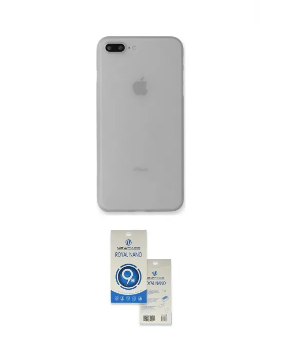 ieg™ iPhone 7 Plus Kılıf Yadigar Yansıma Serisi - Şeffaf Royal Nano Ekran Koruyucu