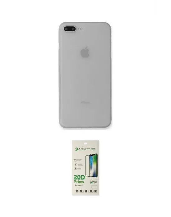 ieg™ iPhone 7 Plus Kılıf Yadigar Yansıma Serisi - Siyah 20D Premium Cam Ekran Koruyucu