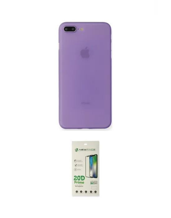 ieg™ iPhone 7 Plus Kılıf Yadigar Yansıma Serisi - Siyah 20D Premium Cam Ekran Koruyucu