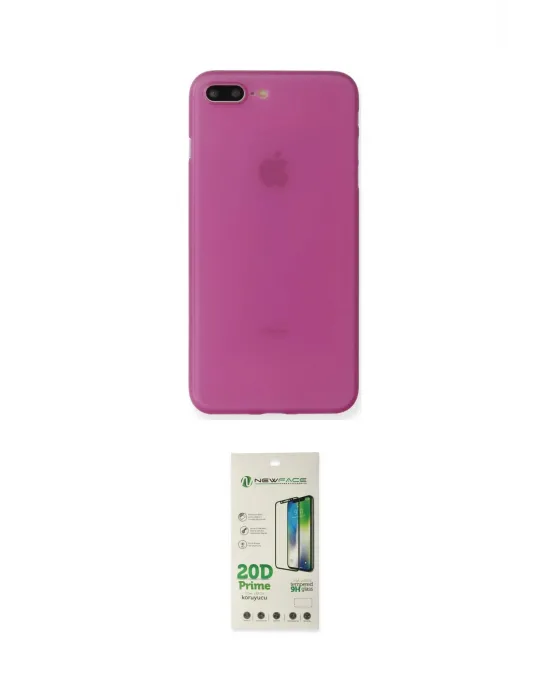 ieg™ iPhone 7 Plus Kılıf Yadigar Yansıma Serisi - Siyah 20D Premium Cam Ekran Koruyucu