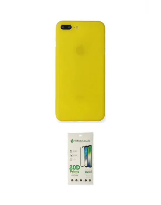 ieg™ iPhone 7 Plus Kılıf Yadigar Yansıma Serisi - Siyah 20D Premium Cam Ekran Koruyucu