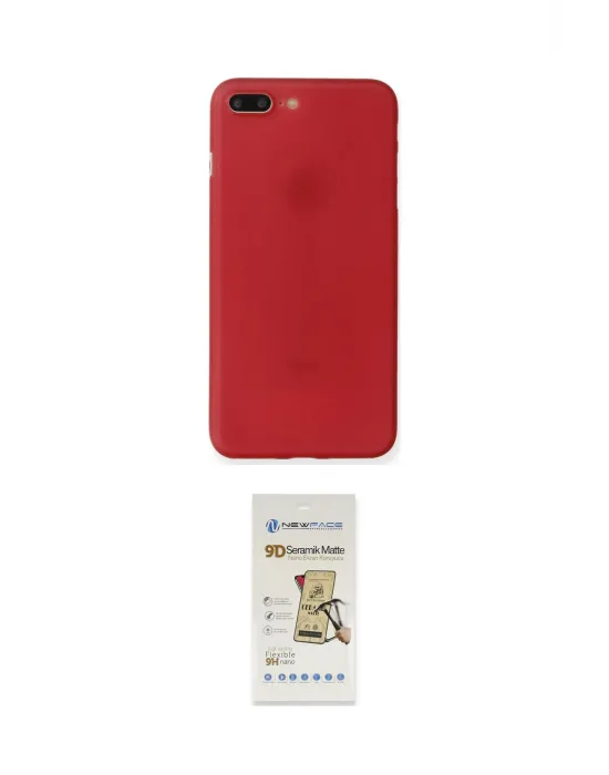 ieg™ iPhone 7 Plus Kılıf Yadigar Yansıma Serisi - Siyah Mat Seramik Nano Ekran Koruyucu