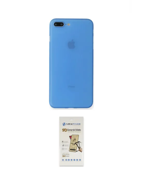 ieg™ iPhone 7 Plus Kılıf Yadigar Yansıma Serisi - Siyah Mat Seramik Nano Ekran Koruyucu