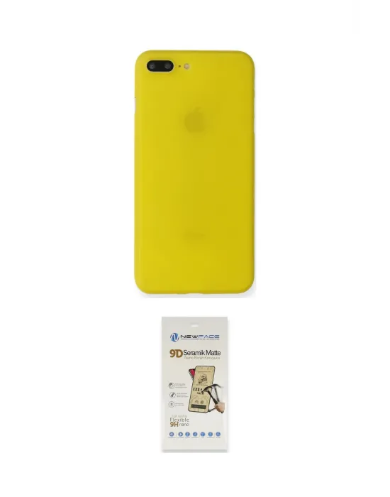 ieg™ iPhone 7 Plus Kılıf Yadigar Yansıma Serisi - Siyah Mat Seramik Nano Ekran Koruyucu