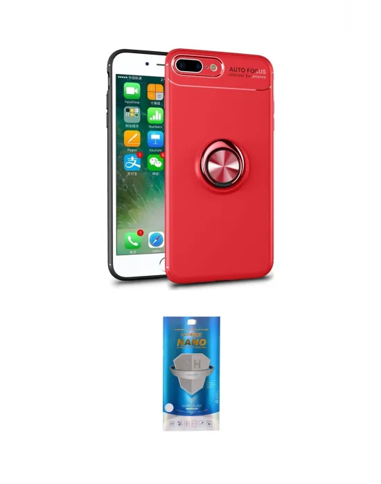 ieg™ iPhone 7 Plus Kılıf Yankı Form Prime - Şeffaf Royal Nano Ekran Koruyucu