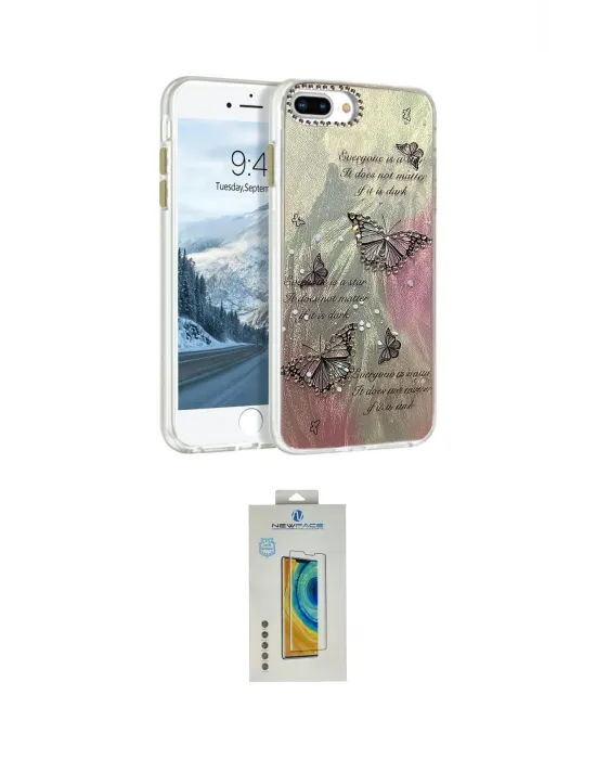 ieg™ iPhone 7 Plus Kılıf Zirve Modern Prime - Siyah Polymer Nano Ekran Koruyucu