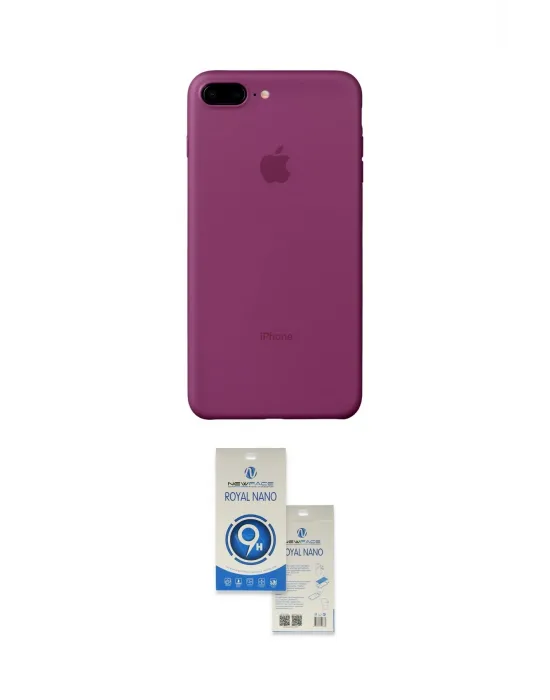 ieg™ iPhone 8 Plus Kılıf Yadigar Yansıma Serisi - Şeffaf Royal Nano Ekran Koruyucu