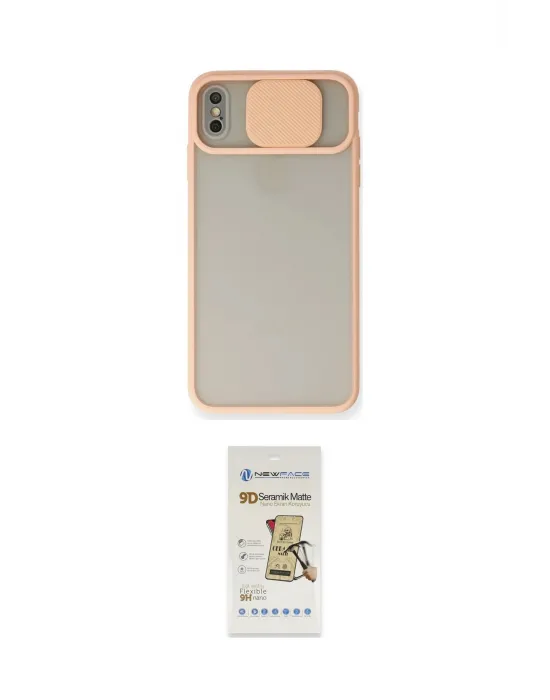 ieg™ iPhone X Kılıf Vadi Çizgi - Siyah Mat Seramik Nano Ekran Koruyucu