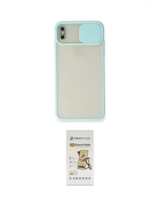 ieg™ iPhone X Kılıf Vadi Çizgi - Siyah Mat Seramik Nano Ekran Koruyucu