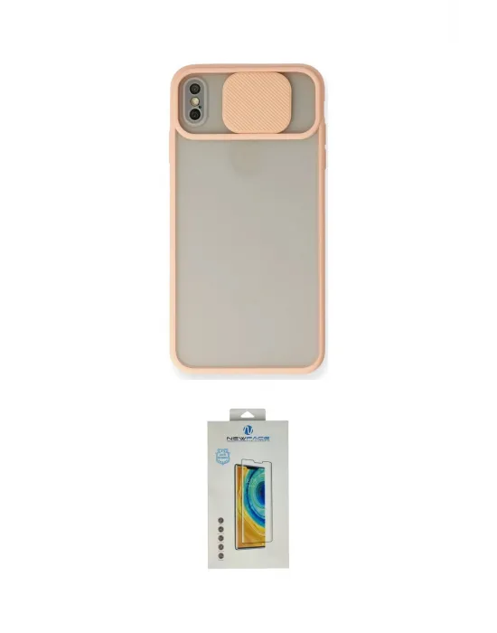 ieg™ iPhone XS Max Kılıf Vadi Çizgi - Siyah Polymer Nano Ekran Koruyucu