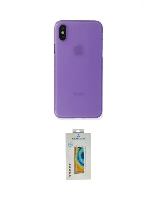 ieg™ iPhone XS Max Kılıf Yadigar Yansıma Serisi - Siyah Polymer Nano Ekran Koruyucu
