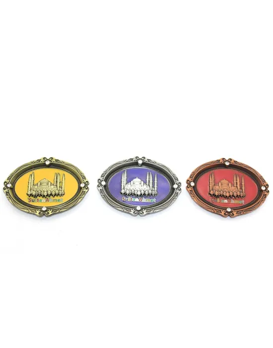 İstanbul Temalı Metal Magnet Sultanahmet Kabartmalı