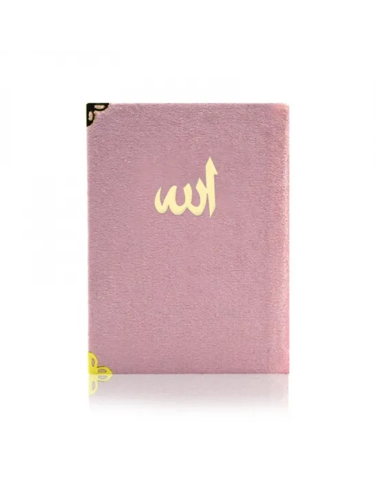 Kadife Yasin Çanta Boy Toz Pembe
