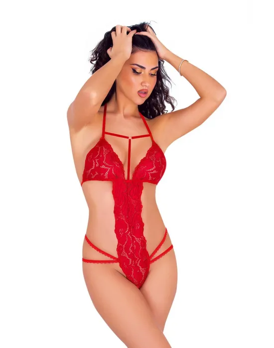 ieg™ Kırmızı Dantelli Bodysuit - 917