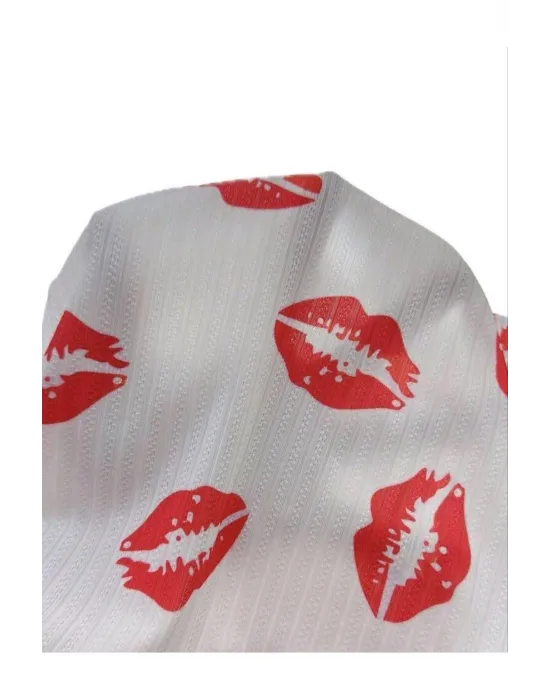 ieg™ Kiss Öpücük Beyaz Şortlu Takım