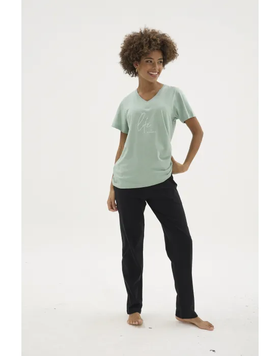 ieg™  KKT-26152K Kadın V Yaka Pijama Takımı