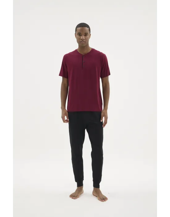 ieg™  KKT-26155 Erkek Midi Yaka Pijama Takımı